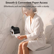 Plantex 304 Grade Stainless Steel Tissue/Toilet Paper Roll Holder Stand for washroom Bathroom Accessories - Pack of 1 Niko (Black)