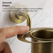 Plantex 304 Grade Stainless Steel Tumbler Holder/Tooth Brush Holder/Bathroom Accessories - Daizy (Antique)
