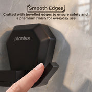 Plantex Robe Hook for Bathroom/304 Grade Stainless Steel Towel Hook/Cloth Hanger/Bathroom Accessories - Pack of 1 (PMB-2405, Z-Black)