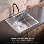 Plantex Premium Stainless Steel Sink for Kitchen/Kitchen Sink with 25 Years Warranty by Plantex/Single Bowl Sink with Square Coupling, Hose Pipes and Drain Rack (Silver Matt - 16x18x9 Inches)