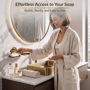 Plantex 304 Grade Stainless Steel Double soap Holder Stand for Bathroom and wash Basin/Bathroom Accessories - Niko (Antique)