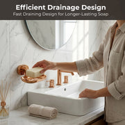 Plantex J4 Stainless Steel Wall Mounted Soap Holder for Bathroom/Soap Holder for Kitchen/Soap Stand for Bathroom/Bathroom Accessories (PVD Rose Gold Finish) Onix