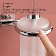 Plantex 304 Grade Stainless Steel Hand Wash Holder for Wash Basin Liquid Soap Dispenser Bathroom Accessories - Nipron (Chrome)