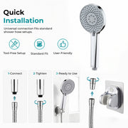 Plantex Hand Shower for Bathroom/3 Mode Multifunctional Shower/5-Inch ABS Plastic Silicone Handheld Shower/Easy Mode Switching – (Chrome, APS-8616)