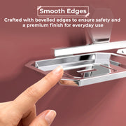 Plantex 2in1 Soap Dish with Tumbler Holder for Bathroom/304 Grade Stainless Steel Soap Holder with Toothbrush Holder/Bathroom Accessories - Pack of 1 (PM-2409, Chrome)