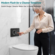 Plantex Flush -Plate/Push Plate for Toilet/Mechanical Dual-Flush Plate/Water Saving Technology - Pack of 1 (4511, Black)