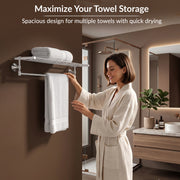 Plantex 304 Grade Stainless Steel Towel Rack for Bathroom/Towel Stand/Hanger/Bathroom Accessories - Niko (24 Inch-Chrome)