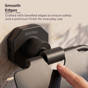 Plantex 304 Grade Stainless Steel Toilet Paper Holder for Bathroom/Toilet Paper Roll Stand/Tissue Holder/Bathroom Accessories - Nipron (Black)