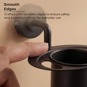 Plantex Tumbler Holder for Barthroom/304 Grade Stainless Steel Toothbrush Holder/Toothpaste Holder/Bathroom Accessories - Daizy (Black)