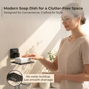 Plantex 304 Grade Stainless Steel Soap Dish for Bathroom/Soap Holder/Soap Stand/Soap Case/Bathroom Accessories - Decan (Black)
