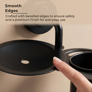 Plantex 304 Grade Stainless Steel 2in1 Soap Holder with Tumbler Holder/Bathroom Accessories - Daizy (Black)