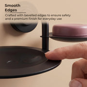 Plantex 304 Grade Stainless Steel Double Soap Holder/Soap Stand/Soap Dish for Bathroom and Wash Basin- Daizy (Black)
