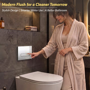 Plantex Push-Plate/Flush Plate for Toilet/Mechanical Dual-Flush Plate/Water Saving Technology - Pack of 1 (4519, Chrome)