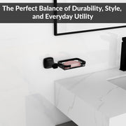 Plantex Space Aluminum Soap Holder for Bathroom Wall/Soap Stand/Soap Dish/Soap Holder for Bathroom Accessories (Black)
