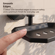 Plantex 304 Grade Stainless Steel Soap Holder for Bathroom/Soap Dish/Soap Stand for Kitchen Sink/Soap Case/Bathroom Accessories- Nipron (Black)