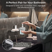 Plantex 304 Grade Stainless Steel Soap Dish with Liquid Soap Dispenser/Holder for Bathroom & Lavatory/Bathroom Accessories (Chrome)