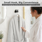 Plantex J4 Stainless Steel Clothes Hanger for Wall/Hangers for Bathroom/Robe Hook/Bathroom Accessories (PVD Black Finish) Angel