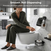 Plantex J4 Stainless Steel Toilet Paper Holder for Bathroom/Tissue Holder for Washroom/Toilet roll Holder for Wall Mounted/Bathroom Accessories (PVD Black Finish) Onix