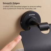 Plantex 304 Grade Stainless Steel Bathroom Toilet Paper Holder/Tissue Holder for Washroom/Kitchen/Bathroom Accessories - Daizy (Black)