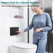 Plantex Flush Plate/Dual Flush Plate for Toilet/Mechanical Dual-Flush Plate/Water-Saving Technology  Pack of 1 (4519, Black)