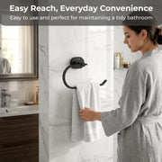 Plantex J4 Stainless Steel Towel Hanger for Wash Basin/Hand Towel Hanger/Napkin Holder for Wash Basin/Bathroom Accessories (PVD Black Finish) Onix