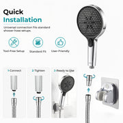Plantex Hand Shower for Bath/4 Mode Multifunctional Shower/5-Inch ABS Plastic Silicone Handheld Shower/Easy Mode Switching – (Chrome, H615)