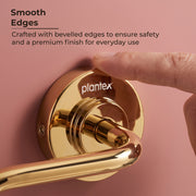 Plantex 304 Grade Stainless Steel Round Napkin Holder for washbasin/Towel Hanger/Towel Ring for Bathroom/Bathroom Accessories, Daizy(Golden)