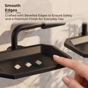 Plantex 304 Grade Stainless Steel Soap Holder for Bathroom/Double Soap Dish/Soap Stand for Kitchen Sink/Bathroom Accessories- Nipron (Black)