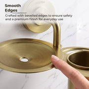 Plantex 304 Grade Stainless Steel 2in1 Soap Holder with Tumbler Holder/Bathroom Accessories - Daizy (Antique)
