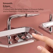 Plantex 304 Grade Stainless Steel Dual Soap Holder/Soap Stand/Soap Dish/Bathroom Accessories - Nipron (Chrome)