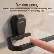 Plantex Towel Holder for Bathroom/304 Grade Stainless Steel Napkin Ring/Towel Hanger/Towel Ring/Bathroom Accessories - Pack of 1 (PMB-2404, Z-Black)