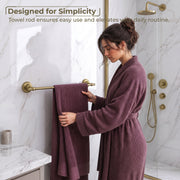 Plantex 304 Grade Stainless Steel 24 inch Towel Hanger for Bathroom/Single Towel Rod/Holder/Bar/Bathroom Accessories - Skyllo (Antique)