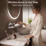 Plantex Stainless Steel 304 Grade Niko Double Soap Holder for Bathroom/Soap Dish/Bathroom Soap Stand/Bathroom Accessories(Chrome) - Pack of 1