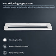 Plantex 20 Inch Acrylic Towel Hanger for Bathroom/Towel Rod for Kitchen/Napkin Holder/Stand/Towel Bar for Bathroom - Pack of 1 (VIW-126, White)