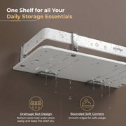 Plantex Acrylic Bathroom Organizer/Shelf for Kitchen/Wall - Accessories (9x5 Inches-White)
