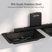Plantex 304 Grade Stainless Steel Double Soap Stand/Dual Soap Dish/Soap Case/Soap Storage/Wall Mounted Soap Holder/Bathroom Accessories - Crystal (Black)