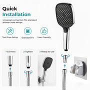Plantex Hand Shower for Bath/4 Mode Multifunctional Shower/ABS Plastic Silicone Handheld Shower/Easy Mode Switching – (Chrome, APS-H592)
