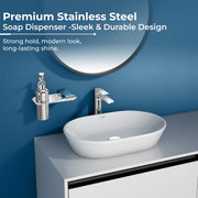 Plantex Liquid Soap Dispenser for Bathroom/304 Grade Stainless Steel Shampoo Dispenser/Hand wash Dispenser/Bathroom Accessories - Pack of 1 (Regent, Chrome)