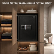 Plantex Safe Locker for Home/56 Litre Hotel Safe Tijori Box/Digital Locker/Electronic Safety Locker with Master & User Dual Code Access with Emergency Key/2 Years Warranty By Plantex (Black)