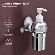 Plantex 304 Grade Stainless Steel Silver Wash Basin Handwash Holder/Wall Mounted Dispenser/Bathroom Accessories - Oreva (Chrome)