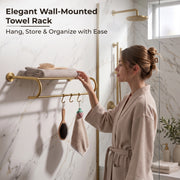 Plantex 304 Grade Stainless Steel 24 inch Towel Rack for Bathroom/Towel Stand/Hanger/Bathroom Accessories - Daizy (Antique)