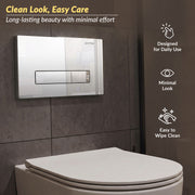 Plantex Push-Plate/Flush Plate for Toilet/Mechanical Dual-Flush Plate/Water Saving Technology - Pack of 1 (4519, Chrome)
