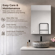 Plantex Bathroom Mirror Cabinet/304 Stainless Steel Bathroom Cabinet with Mirror/Bathroom Storage Cabinet/Wall Mounted Mirror Bathroom Cabinet (14x20 Inch, Chrome)