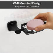 Plantex Space Aluminum Soap Holder for Bathroom Wall/Soap Stand/Soap Dish/Soap Holder for Bathroom Accessories (Black)
