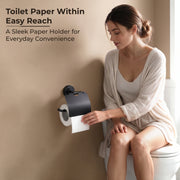 Plantex 304 Grade Stainless Steel Bathroom Toilet Paper Holder/Tissue Holder for Washroom/Kitchen/Bathroom Accessories - Daizy (Black)