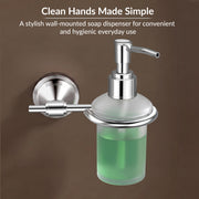 Plantex 304 Grade Stainless Steel Hand Wash Holder/Wall Soap/Shampoo Dispenser for Washbasin/Bathroom Accessories - Niko (Chrome)