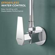 Plantex Angle Valve with Wall Flange & Teflon Tap/Angle Cocke for Bathroom/Bathroom Accessories -Chrome (Celesiya-1244)