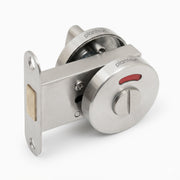 Plantex Bathroom Indicator with Lock/Stainless Steel Red and Green Indicator Keyless Door Lock/Round Toilet Partition Door Lock - Pack of 1 (Matt)