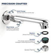 Plantex Bath Tub Spout with Wall Flange/Single Lever Spout/High Flow Tap for Bathroom/Kitchen - (Chrome)
