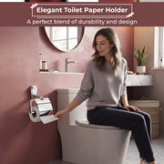 Plantex Toilet Paper Holder for Bathroom/304 Grade Stainless Steel Tissue Paper Roll Holder/Bathroom Accessories - Pack of 1 (PM-2410, Chrome)